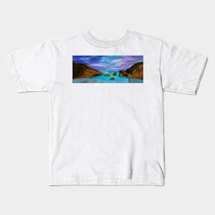 Sunset Over the Beach Kids T-Shirt